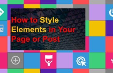 How to Style Element Within Page or Post