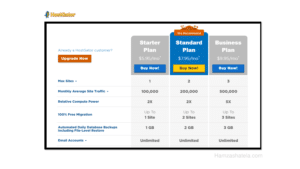 Wordpress hosting pricing table hostgator