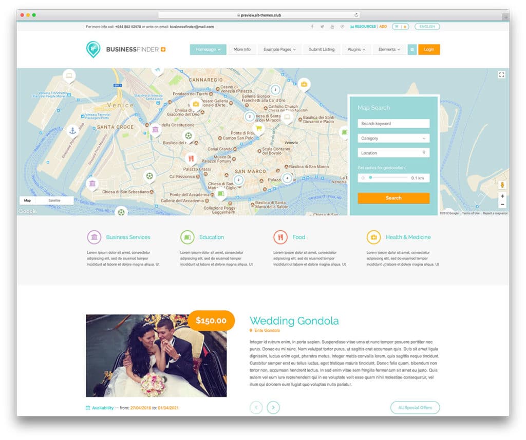 Business Finder Directory Theme
